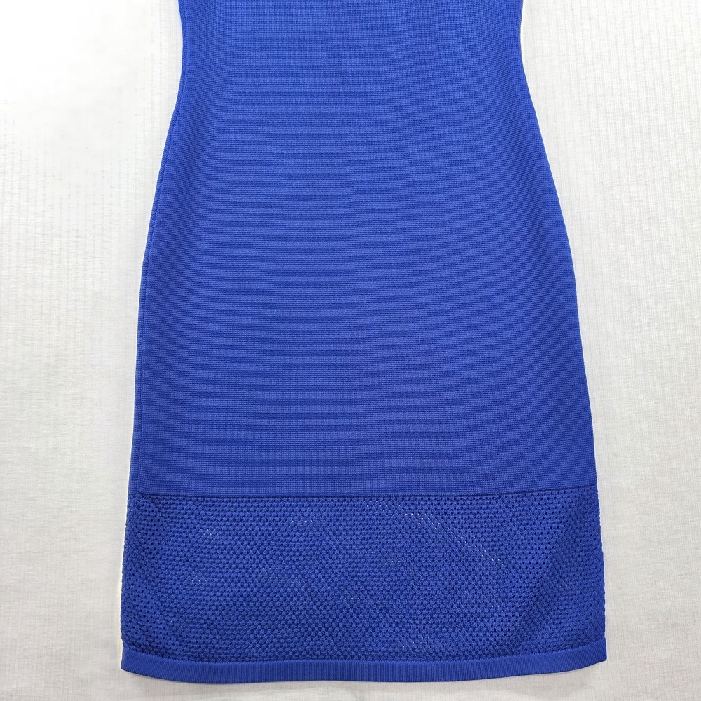 Michael Kors Royal Blue Sleeveless Bodycon Dress Size S Preppy Modern Date Night - Picture 10 of 13